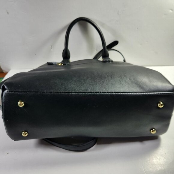 BCBG Purse Shoulder Bag Black with Golden Colour Hardware Polyvinyl Larg… - Picture 8 of 16